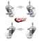 Service Caster 3 Inch Nylon Wheel Swivel 3/8 Inch Threaded Stem Caster Brakes SCC, 2PK SCC-TS20S314-NYS-381615-2-TLB-2 - alternate 6
